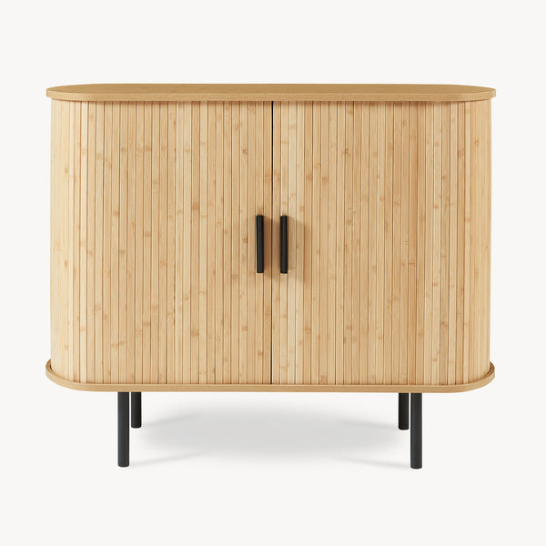 Skab Tvedestrand 100x40x80 cm Natur/Svart [en.casa]