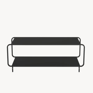 Sofabord Færder 115x50x45 cm stål sort [en.casa]