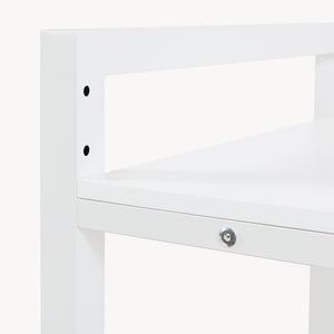 Vaskemaskinehylde høj 105x73x63 cm hvid [en.casa]