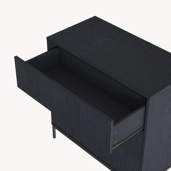 Kommode Nykapin 80x80x40 cm Sort [en.casa]