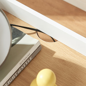 Sengebord Kuorshare 55x42x37 cm hvid/eg-look [en.casa]