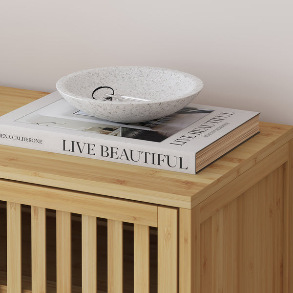 Skoskab Sirgerg 91x72x35 cm naturlig bambus [en.casa]