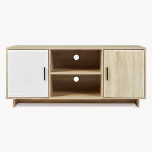 Tv-skab Kenta 120x39x52 cm Sonoma-eg-look/hvid [en.casa]