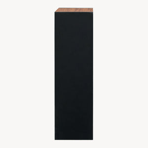 Bogreol 'Trond' med 3 åbne rum 80 x 30 x 23 cm Sort/valnødoptik