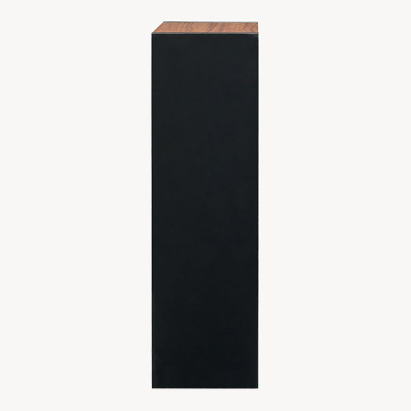 Bogreol 'Trond' med 3 åbne rum 80 x 30 x 23 cm Sort/valnødoptik
