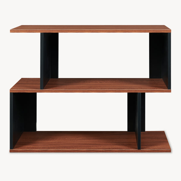 Sidebord Trond 80x29x60 cm Sort/Valnøddetrælook [en.casa]