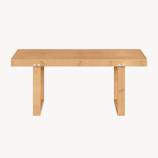 Bænk Aarela 91x41x38 cm Bambus [en.casa]