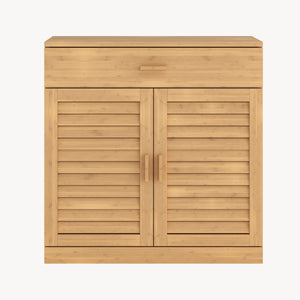 Skoskab Aarela 67x66x34 cm bambus [en.casa]