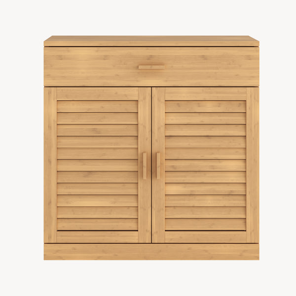 Skoskab Aarela 67x66x34 cm bambus [en.casa]