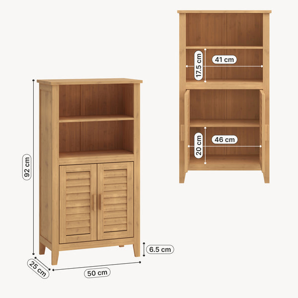 Skab ved siden af Rirg 92x50x25 cm bambus natur [en.casa]