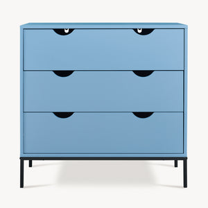 Kommode Colwyn 78x80x40 cm Blå [en.casa]