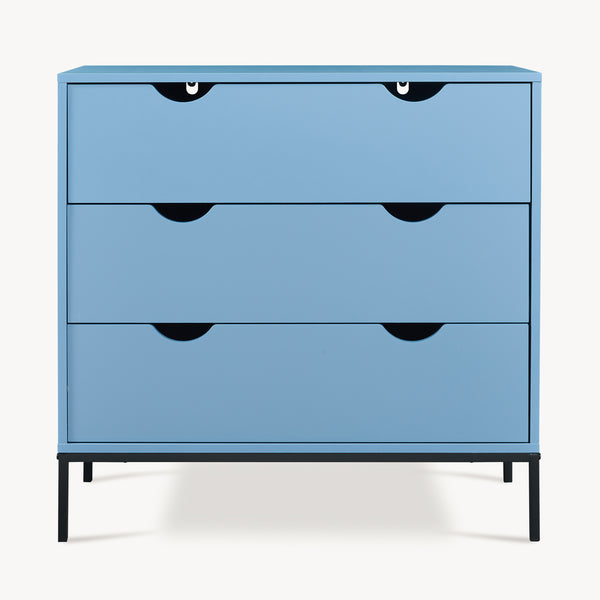 Kommode Colwyn 78x80x40 cm Blå [en.casa]