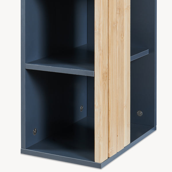 Væghængt skab Svanes 60x30x20 cm Mørkegrå/Natur [en.casa]