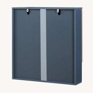 Spejlskab Svanes 58x56x13 cm Mørkegrå/Natur [en.casa]