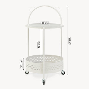 Serveringsvogn Jässaatka stål 76x40 cm grå [en.casa]