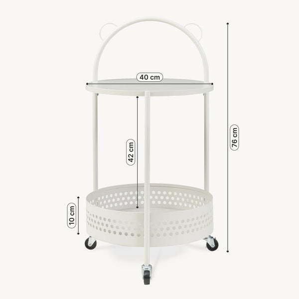 Serveringsvogn Jässaatka stål 76x40 cm grå [en.casa]