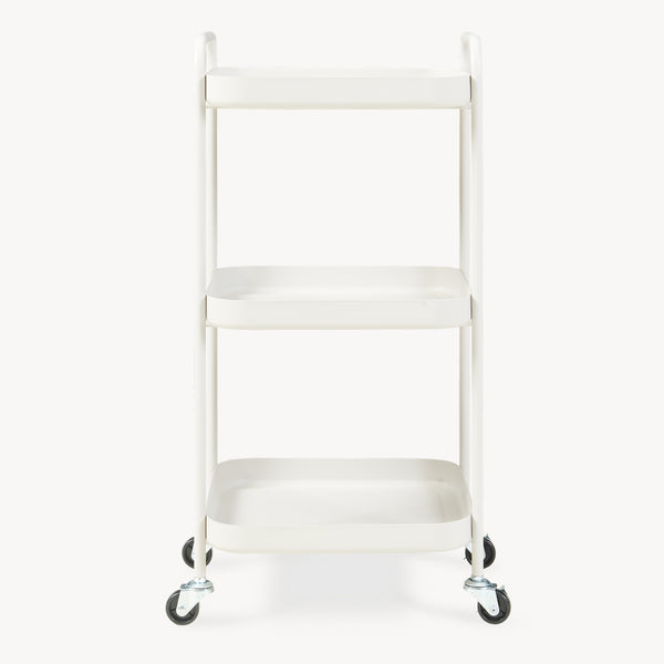 Serveringsvogn Kelevn 67x33x31 cm Stål Grå [en.casa]