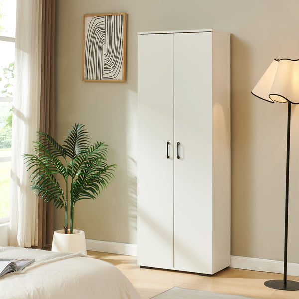 Garderobeskab Chalvefted 175x60x35 cm Hvid [en.casa]