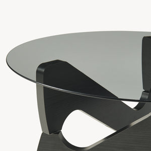 Sofabord Reypio Ø70x35 cm Sort/Grå [en.casa]