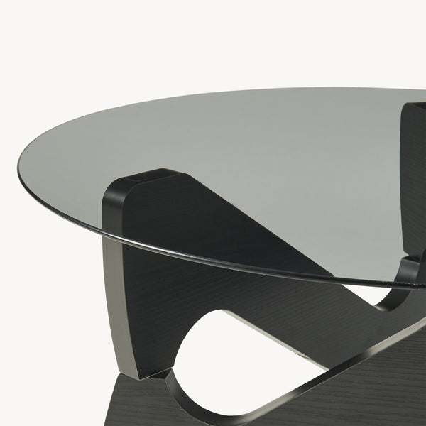 Sofabord Reypio Ø70x35 cm Sort/Grå [en.casa]