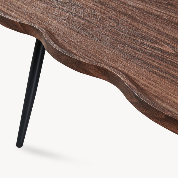 Sofabord Ken 100 x 60 x 47 cm valnødslook [en.casa]
