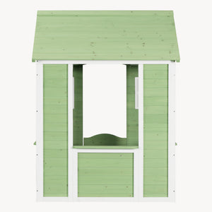 Børnehus Kuoldsvin Grantræ 144x102x90 cm Grøn/Hvid [en.casa]