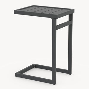 Udendørs sidebord Gaby stål 58x40x30 cm antracitgrå [casa.pro]