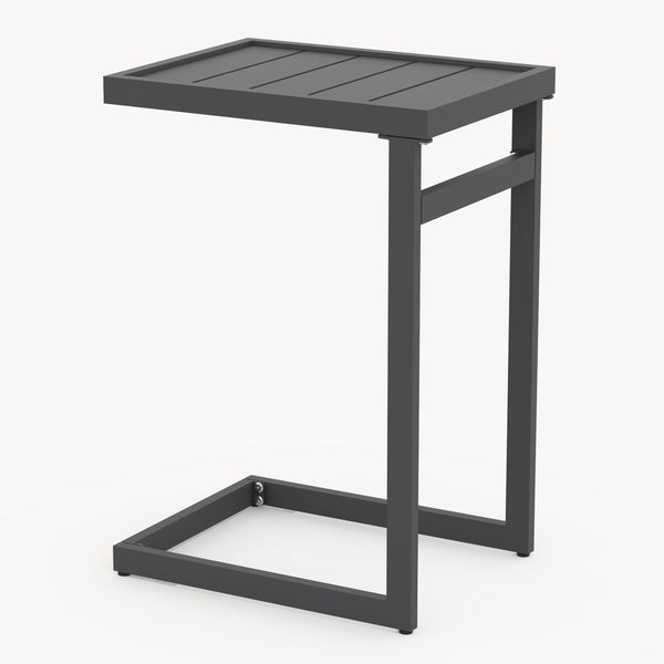 Udendørs sidebord Gaby stål 58x40x30 cm antracitgrå [casa.pro]