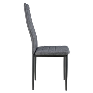 [en.casa] Stol - 96x43x52cm - stål/tekstil - grå -vælg et sæt