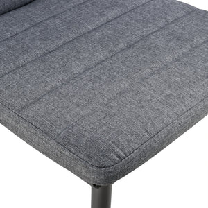 [en.casa] Stol - 96x43x52cm - stål/tekstil - grå -vælg et sæt