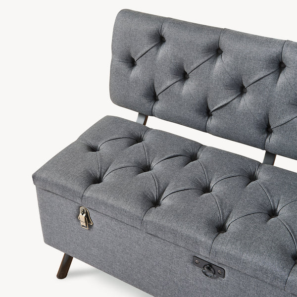 Kiste Malmöhus 110x48x75cm mørkegrå [en.casa].