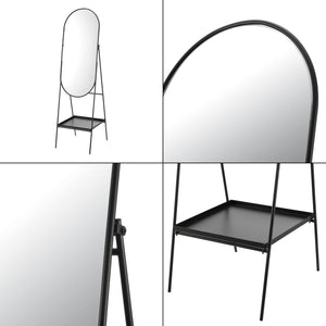 Perano stående spejl med hylde 160 x 46 cm [en.casa].