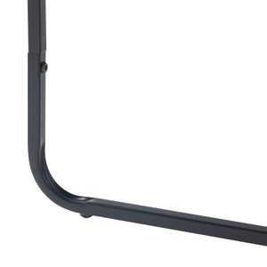 Sidebord Ulvik 50x50x35cm lavet af metal og glas sort [en.casa].