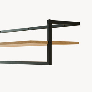 Vægknagerække Evje 80x30x20cm træfarver/sort [en.casa].