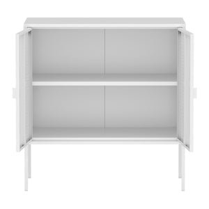 Sideboard Castelli 82,5 x 80 x 40 cm Hvid Stål [en.casa]