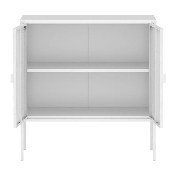 Sideboard Castelli 82,5 x 80 x 40 cm Hvid Stål [en.casa]