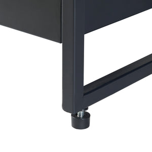 Plantehylde Berkelland metal sort [en.casa].