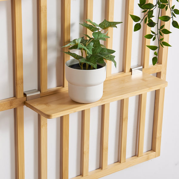 Væghylde Røst 120x80x13cm Bambus [en.casa]