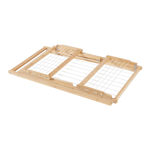 Sammenklappeligt tørrestativ Fakala 154x59x82 cm bambus [en.casa]