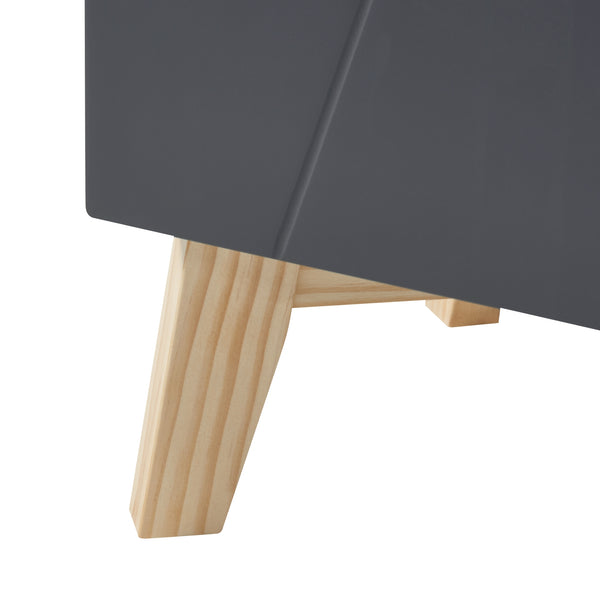 Højt skab Overath 160x30x30cm Grå [en.casa]