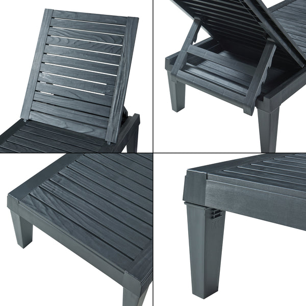 Solseng Ateleta 172x58 cm sort [casa.pro].