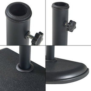 Parasolstander Bisenti beton 45x29x4,5 cm sort 10 kg [casa.pro]