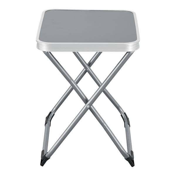 2-i-1 campingstol og bord Barete 47x47x37 cm grå [en.casa]