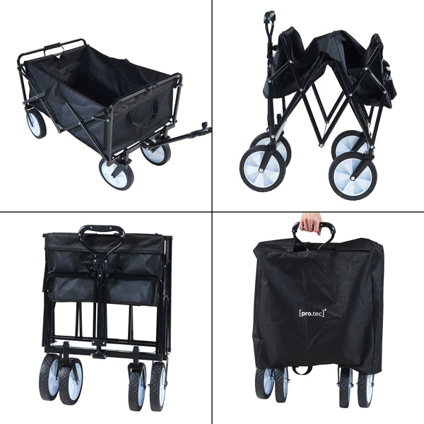 Bollerwagen Stenlille 84x55 cm maks. 80 kg Sort [pro.tec]