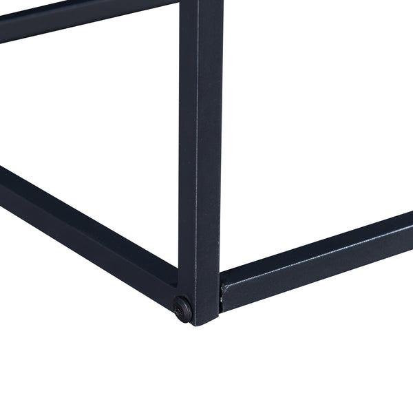 Gulvreol Råde Metal 180x100x35 cm Sort [en.casa]