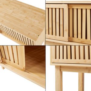 Konsolbord Ypäjä 110x39x81 cm bambus [en.casa].