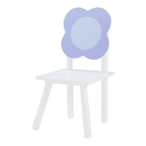 Simrishamn-børnesiddegruppe med blomsterdesign hvid/lilla [en.casa]