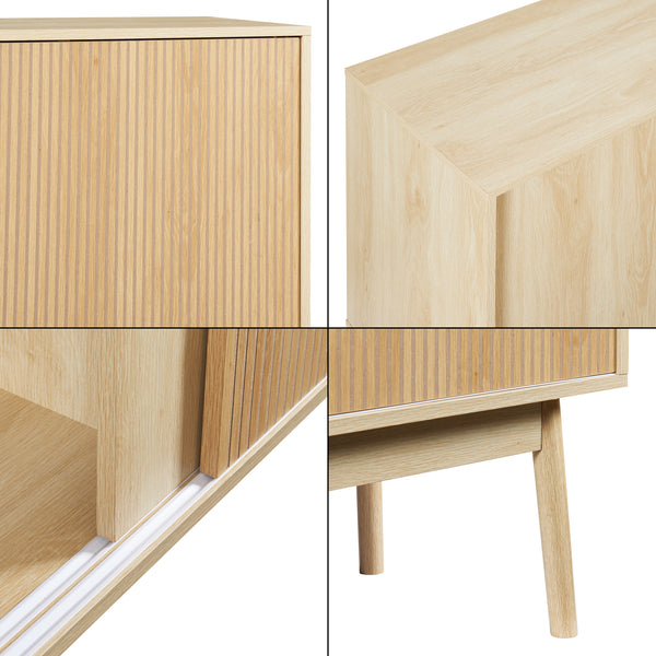 Skænk Landskrona 115x40x90 cm egetræslook [en.casa].