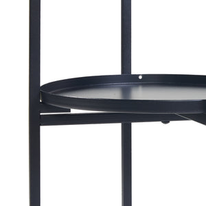 Planteholder Tuusula 3 stk. sæt Metal Sort [en.casa]