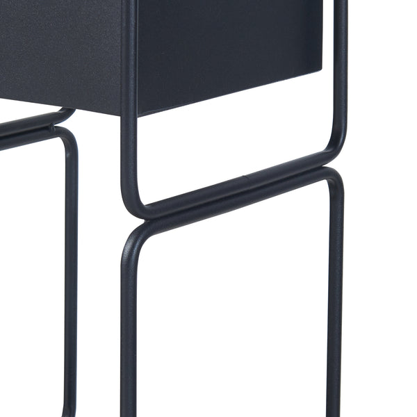 Planteholder Sveio 2 stk. sæt Metal Sort [en.casa]